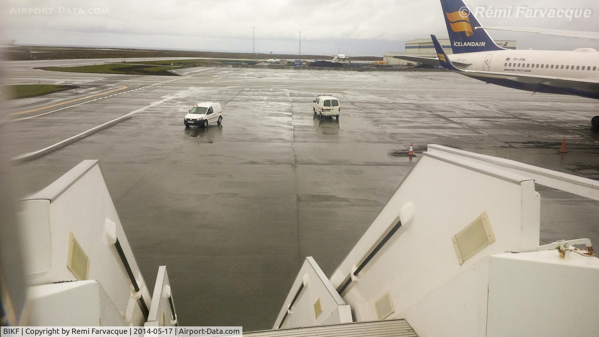 Keflavík International Airport (Flugstöð Leifs Eiríkssonar), Keflavík Iceland (BIKF) - Hanging out the back door of a 767. Had to make unexpected landing at Keflavik on an Air Canada flight. So while we waited, stuck on the plane ...