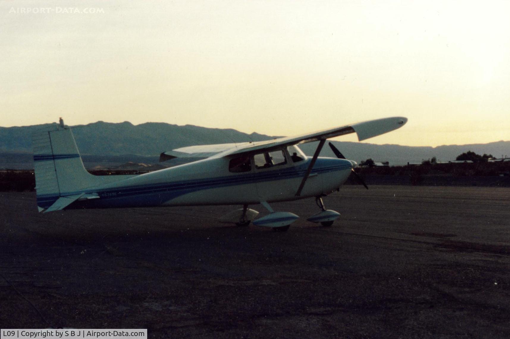 Stovepipe Wells Airport (L09) - 69E with the small villiage of Stovepipe Wells seen in the distance. Short  walk and on one of my visits, 7-8 older people walked over for their early am walk.Nice to have an audience for my take off?? Hope there was no pilots among them.