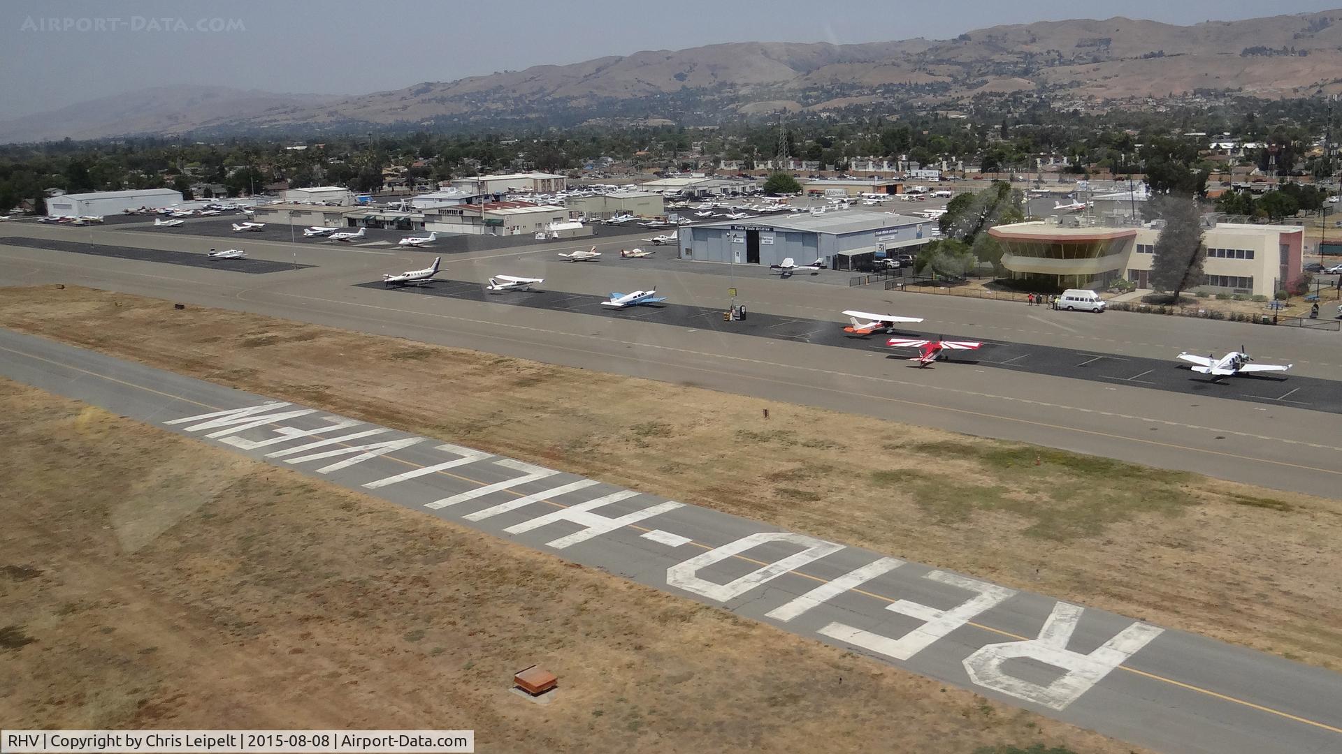 Reid-hillview Of Santa Clara County Airport (RHV) - Departing Reid Hillview Airport, CA with an overview of the northern end of the airport in a Diamond Star DA-40 (N171CB) headed for Bonny Doon!