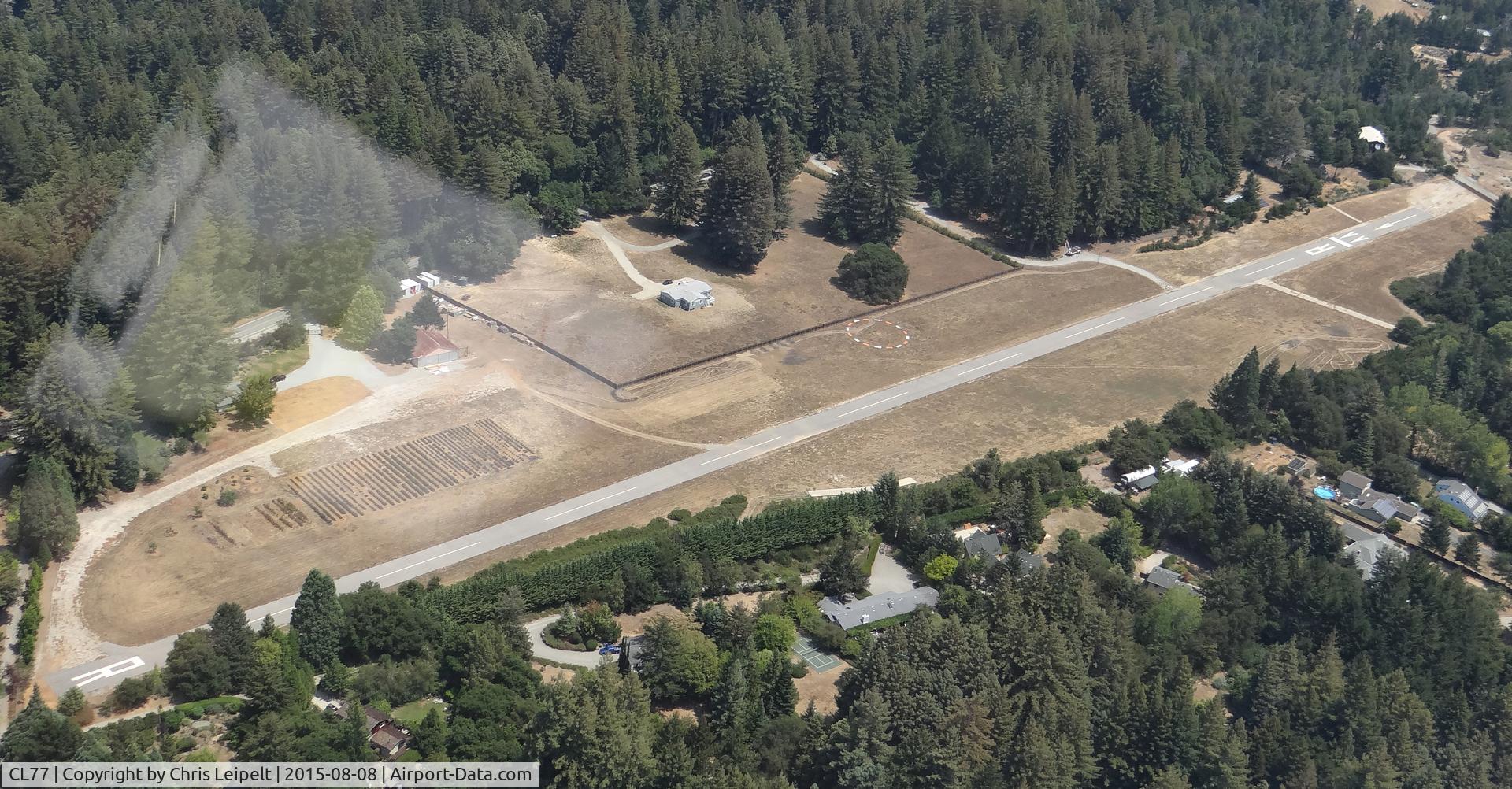 Bonny Doon Village Airport (CL77) - An overview of Bonny Doon Village Airport, CA from a Diamond Star DA-40.