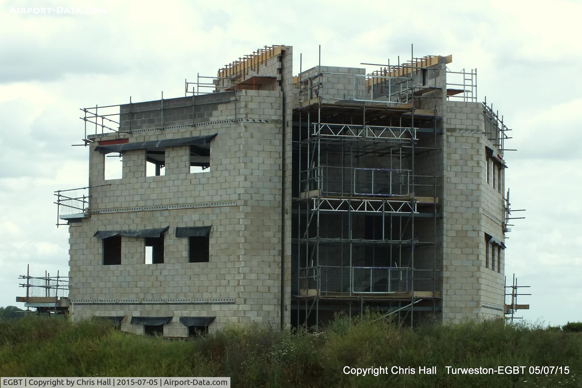Turweston Aerodrome Airport, Turweston, England United Kingdom (EGBT) - new tower under construction at Turweston