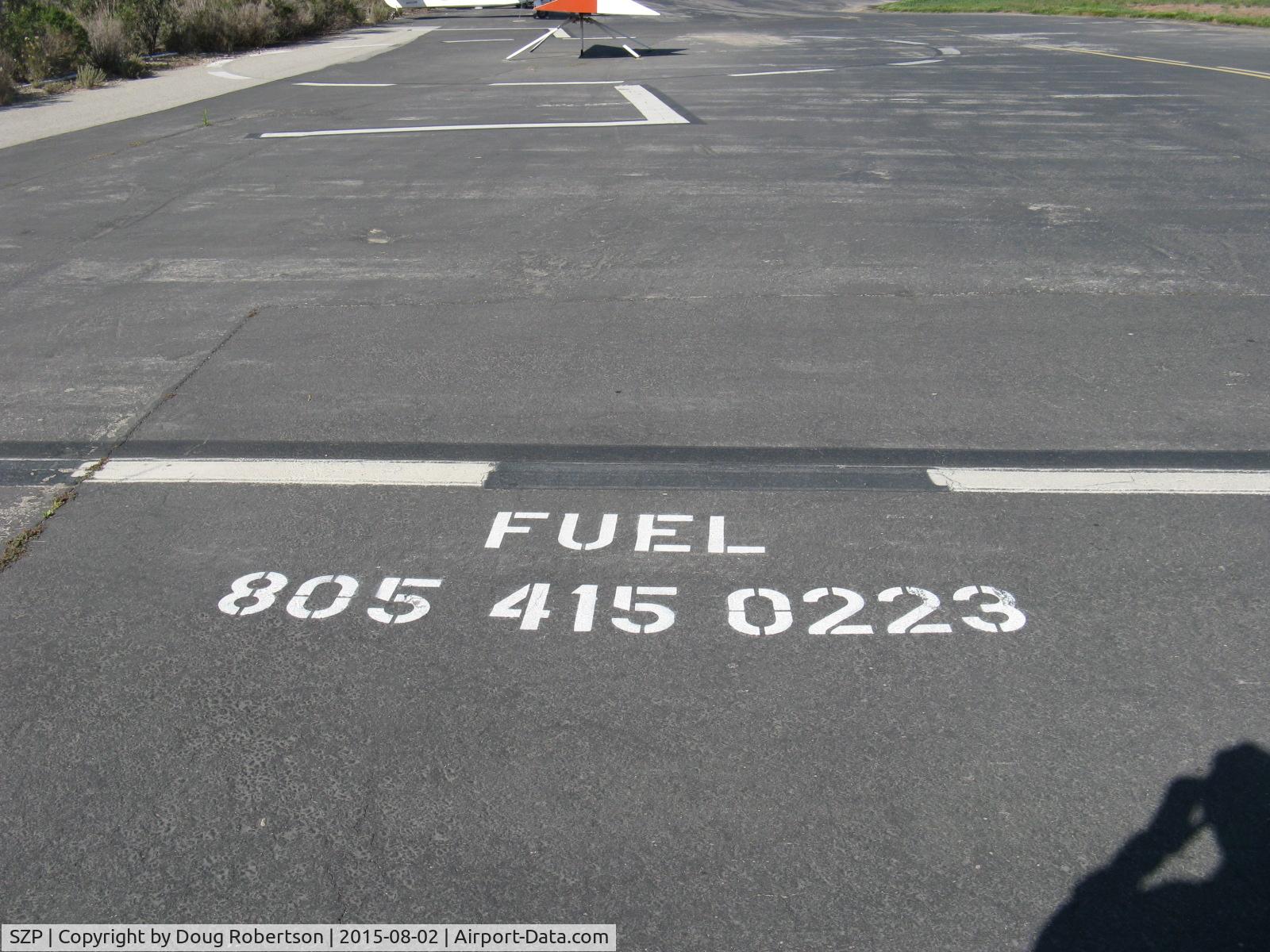 Santa Paula Airport (SZP) - READ and HEED-HELICOPTERS-Do NOT cross runway from Helipad to Refuel.  Call this phone number for Shell 100LL Fuel Truck to refuel here.