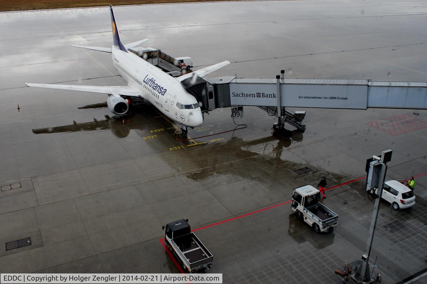 Dresden Klotzsche Airport, Dresden Germany (EDDC) - View on DRS apron....