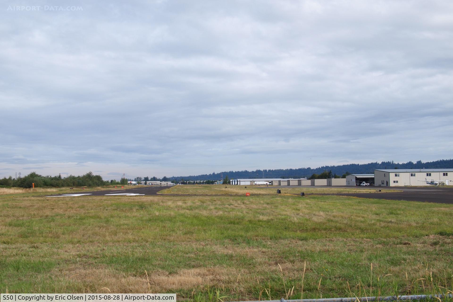 Auburn Municipal Airport (S50) - Looking north from the grass field outside the airport.
