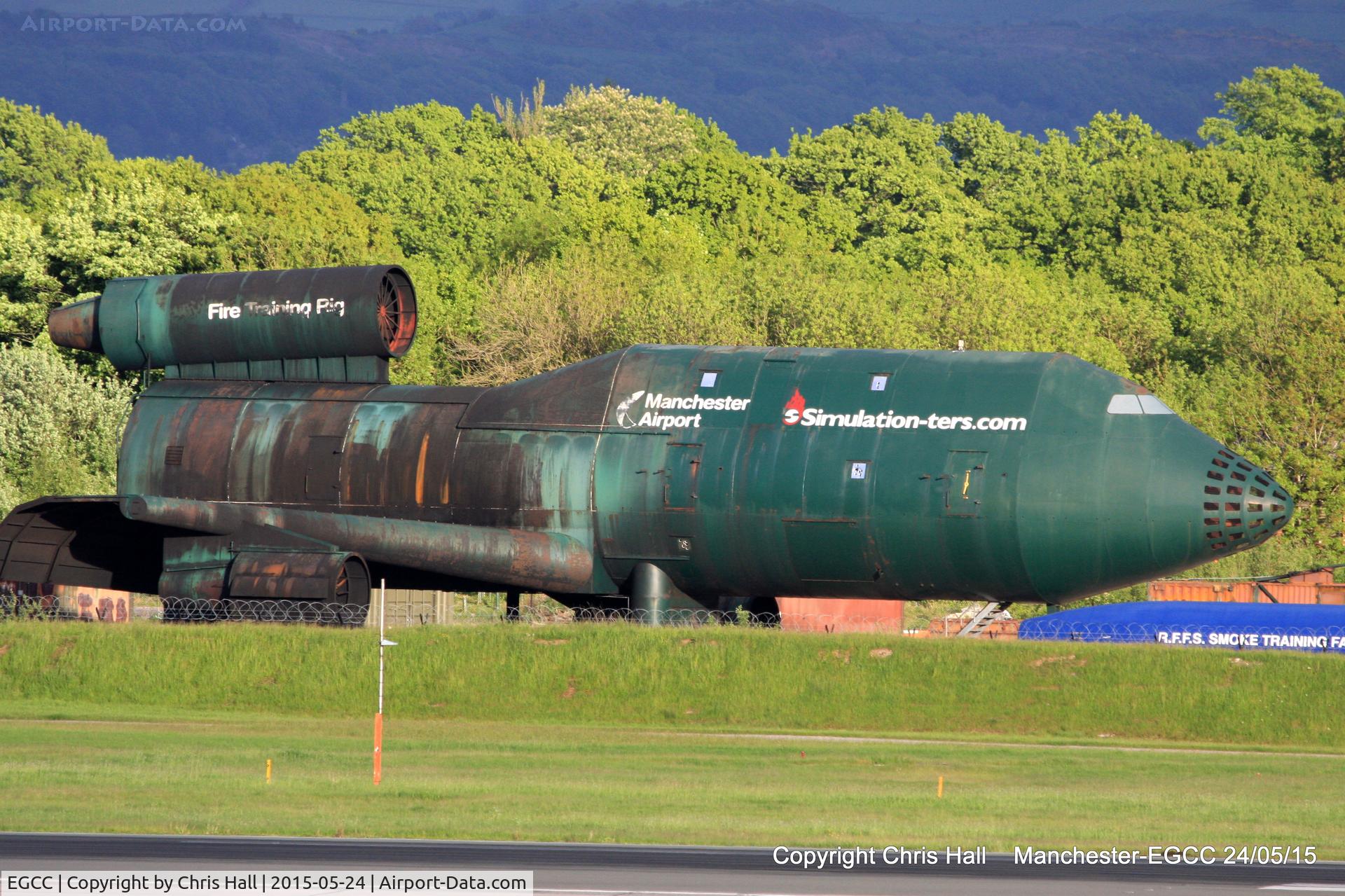 Manchester Airport, Manchester, England United Kingdom (EGCC) - Fire training rig at Manchester Airport