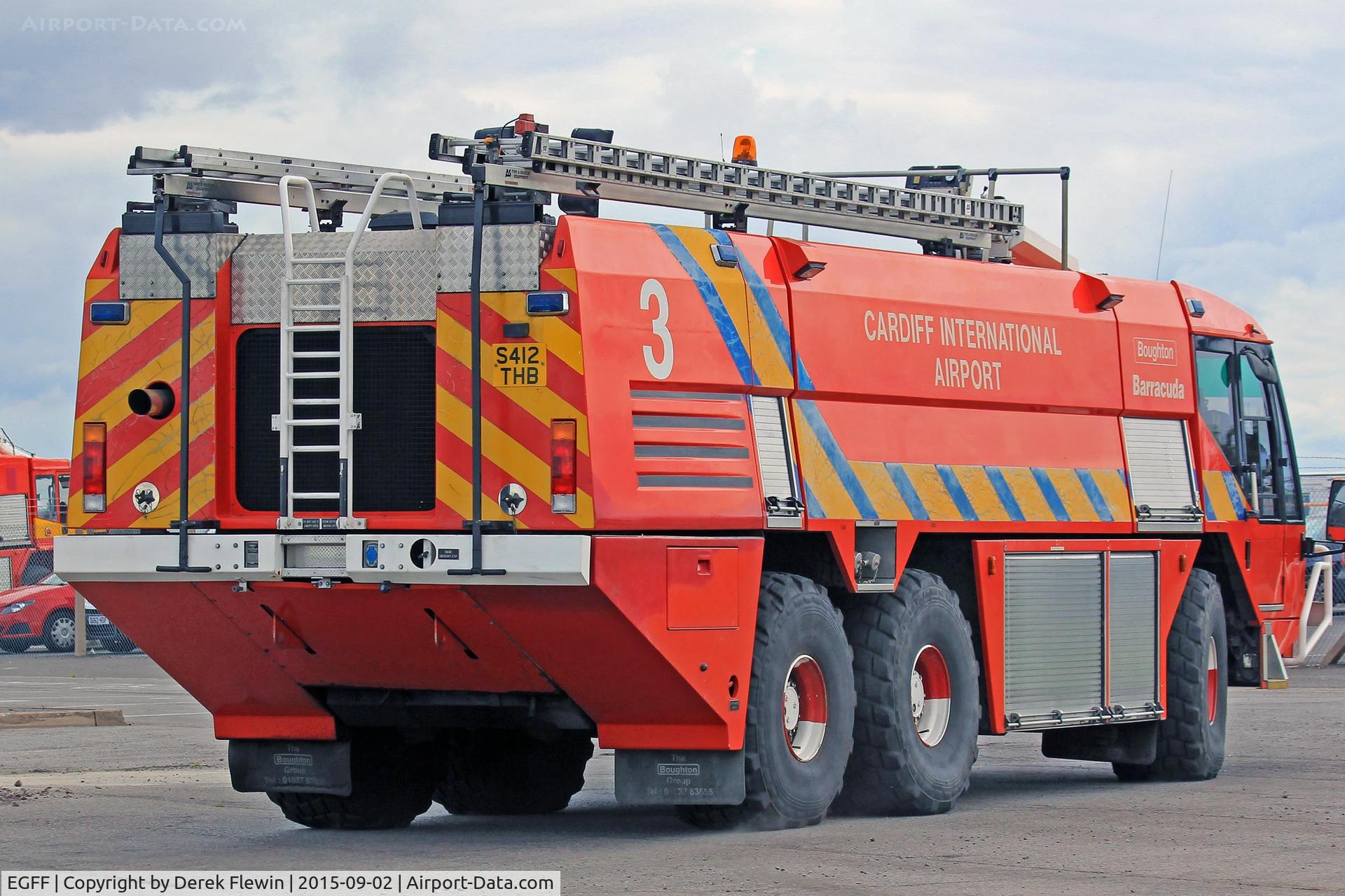 Cardiff International Airport, Cardiff, Wales United Kingdom (EGFF) - Fire 3 at EGFF.