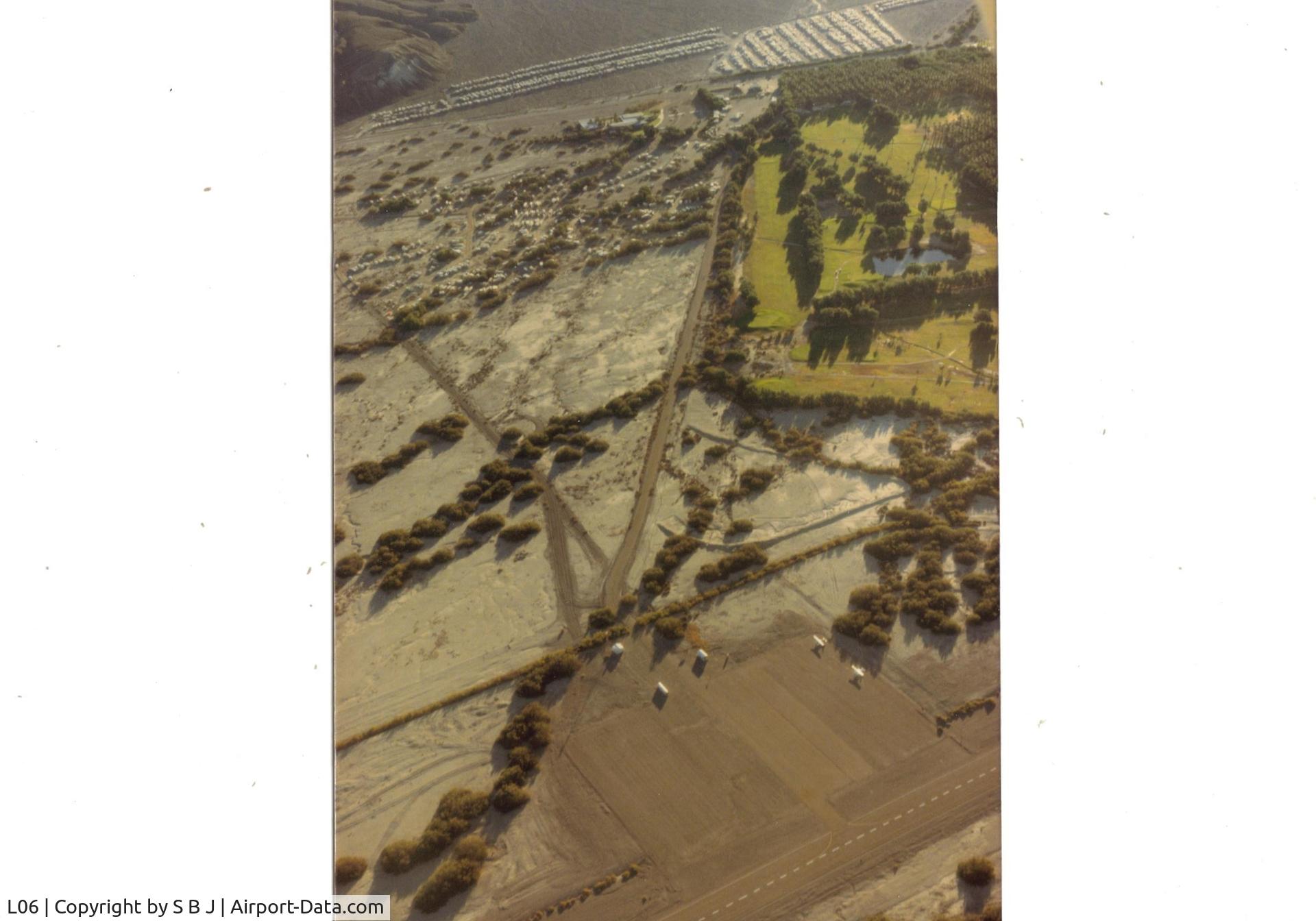 Furnace Creek Airport (L06) - This picture shows the few planes and the many recreational vehicles that visit DV in the fall and winter.