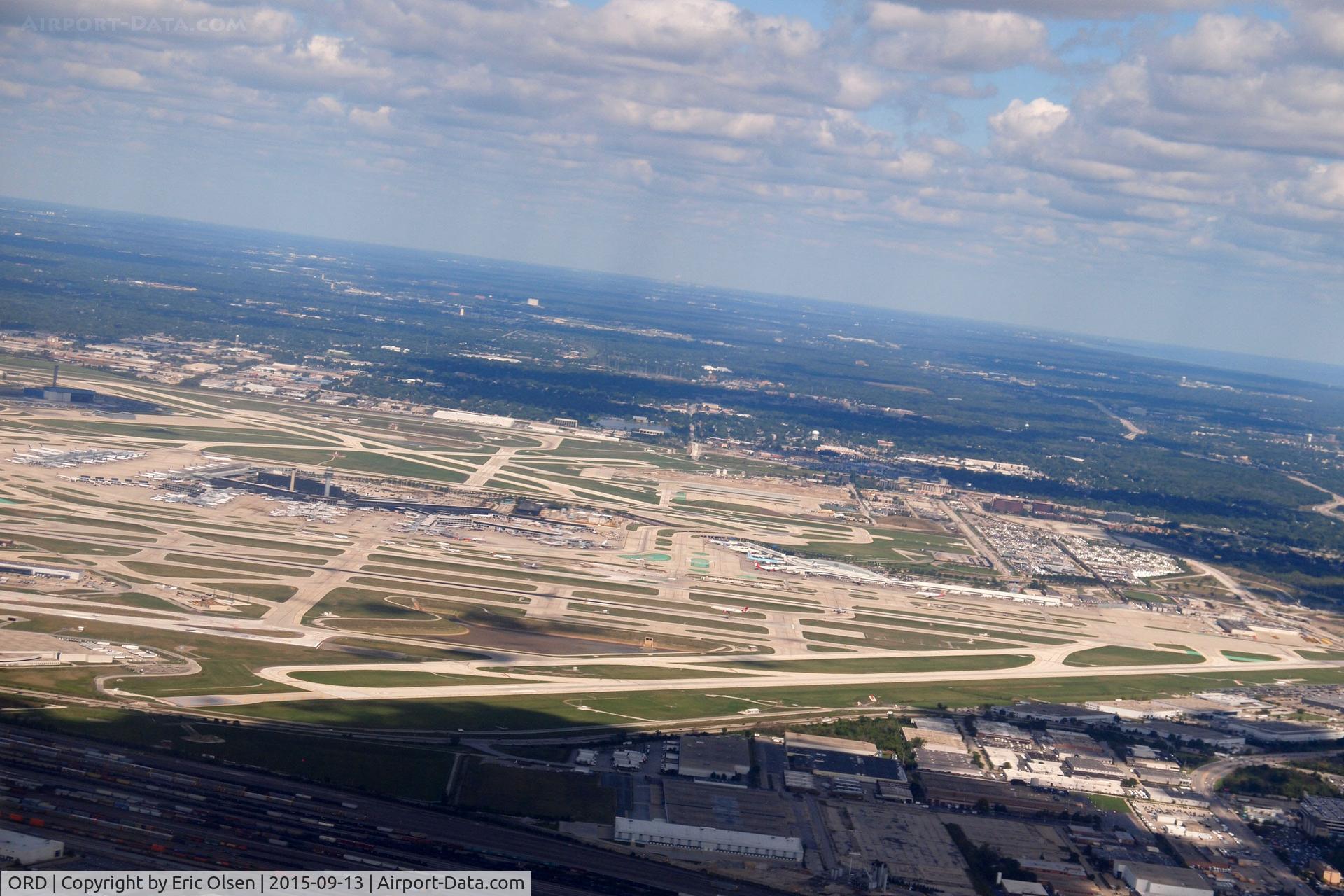 Chicago O'hare International Airport (ORD) - O'Hare Airport as seen from the air in a MD80