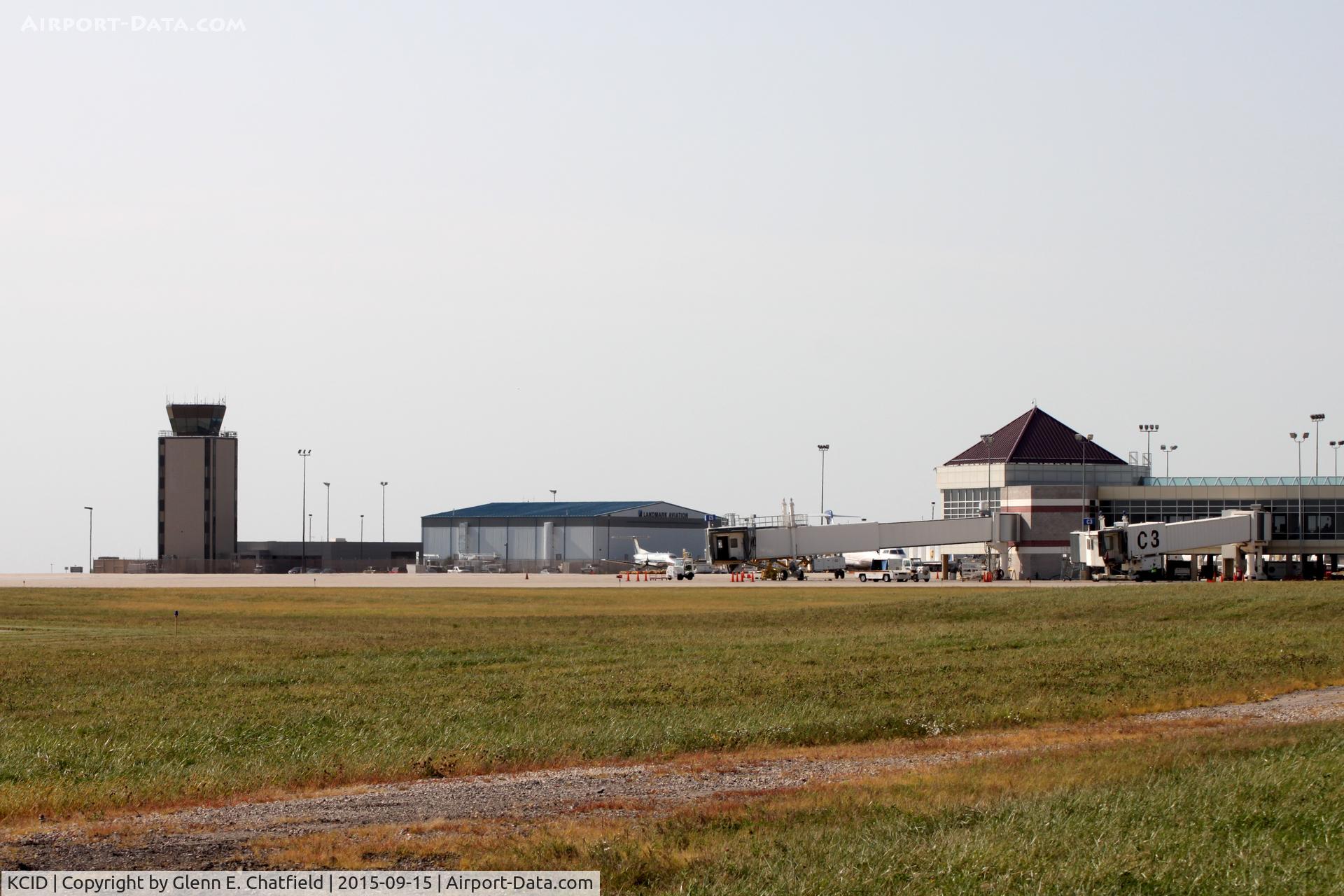 The Eastern Iowa Airport (CID) - Looking from the east side of the airport.