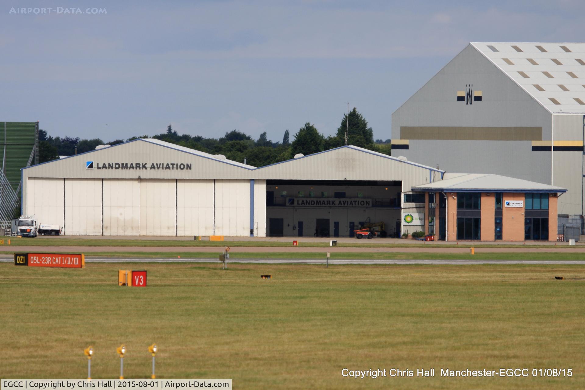 Manchester Airport, Manchester, England United Kingdom (EGCC) - Landmark Aviation hangar