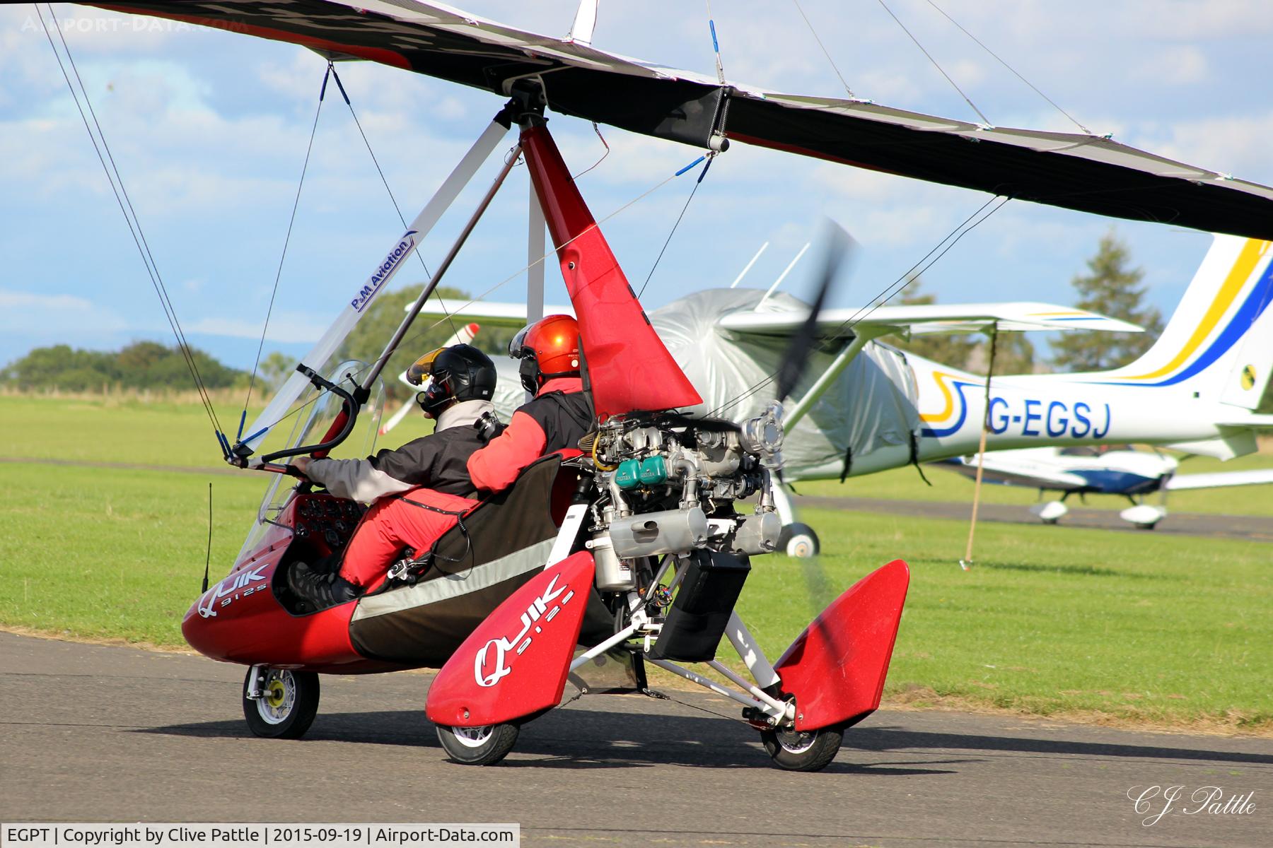 Perth Airport (Scotland), Perth, Scotland United Kingdom (EGPT) - Microlight action at Perth EGPT