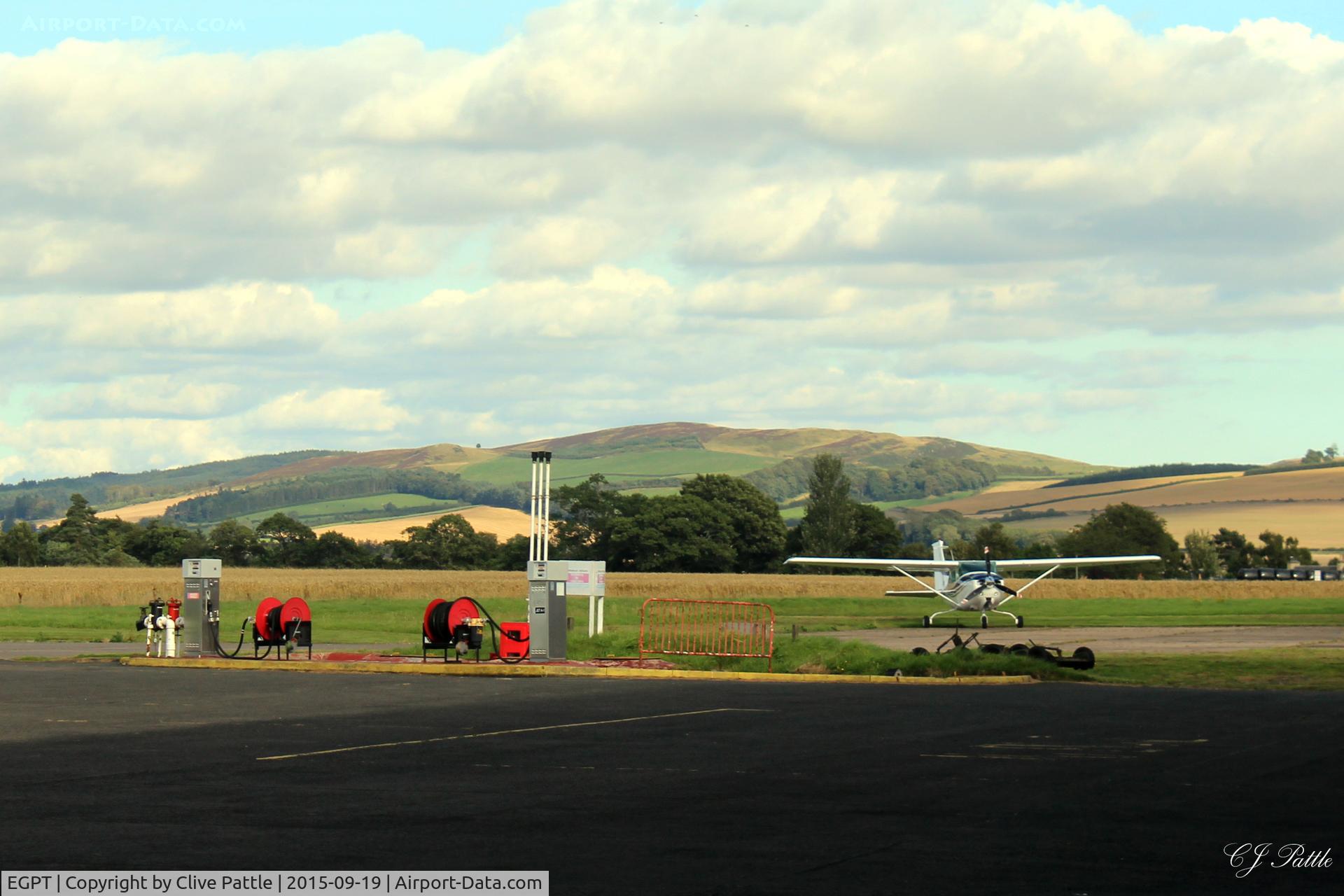 Perth Airport (Scotland), Perth, Scotland United Kingdom (EGPT) - Refuelling area at Perth EGPT