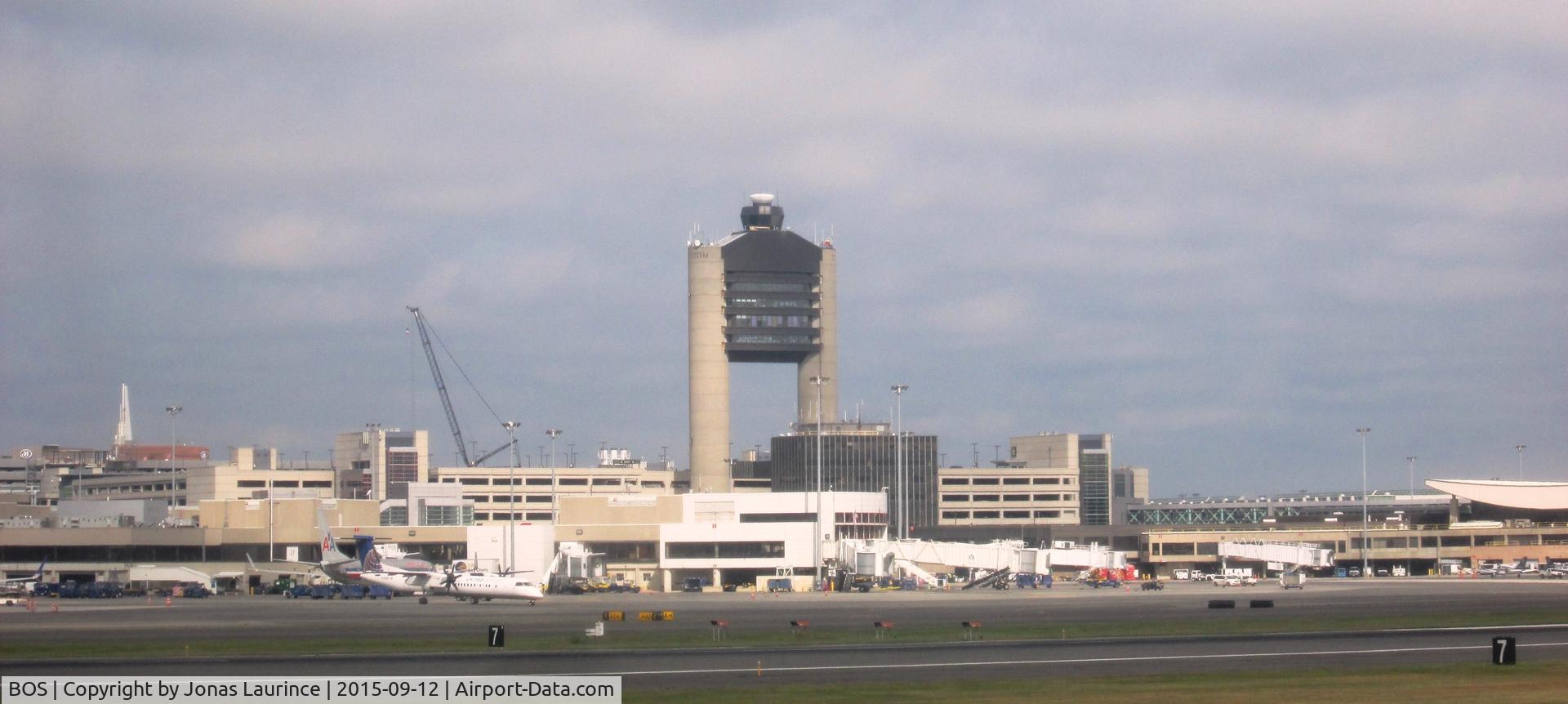 General Edward Lawrence Logan International Airport (BOS) - View of the Logan International Airport of Boston and the Control Tower