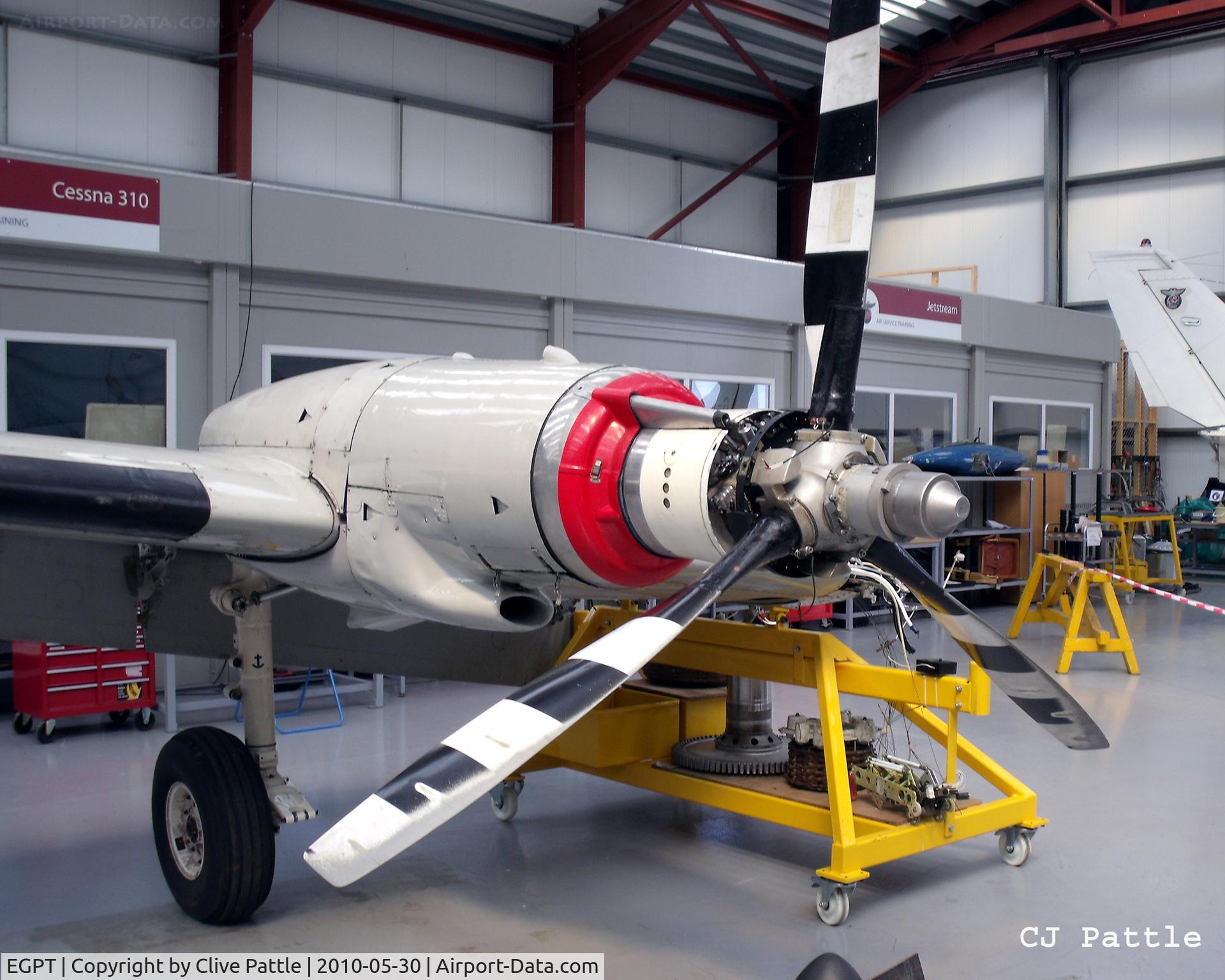 Perth Airport (Scotland), Perth, Scotland United Kingdom (EGPT) - A bit of the the starboard wing and engine from a BAe Jetstream  in use as an engineering training aid in the AST hangar open during the Heart of Scotland Airshow held at Perth (Scone) airfield EGPT
