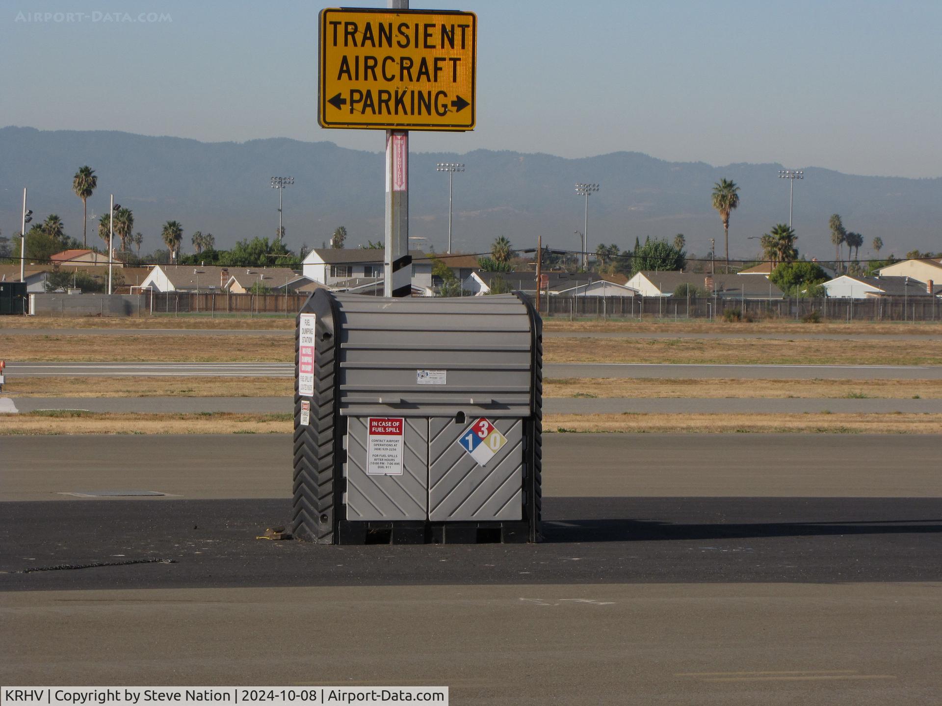 Reid-hillview Of Santa Clara County Airport (RHV) - Transient Aircraft Parking sign @ Reid-Hillview Airport, San Jose, CA