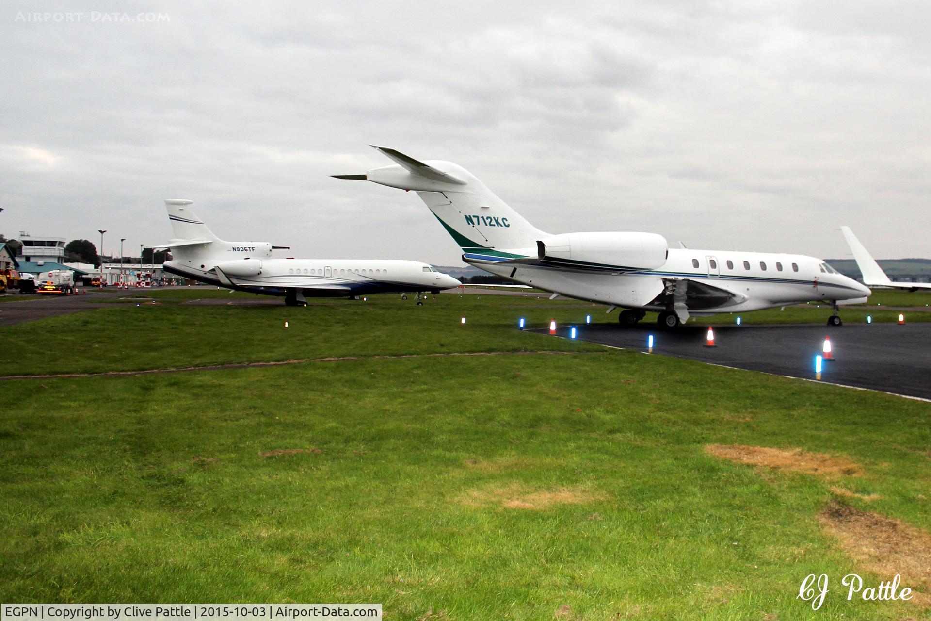 Dundee Airport, Dundee, Scotland United Kingdom (EGPN) - A bizjet busy weekend at Dundee Riverside EGPN during the Dunhill Golf Championships at nearby St Andrews.