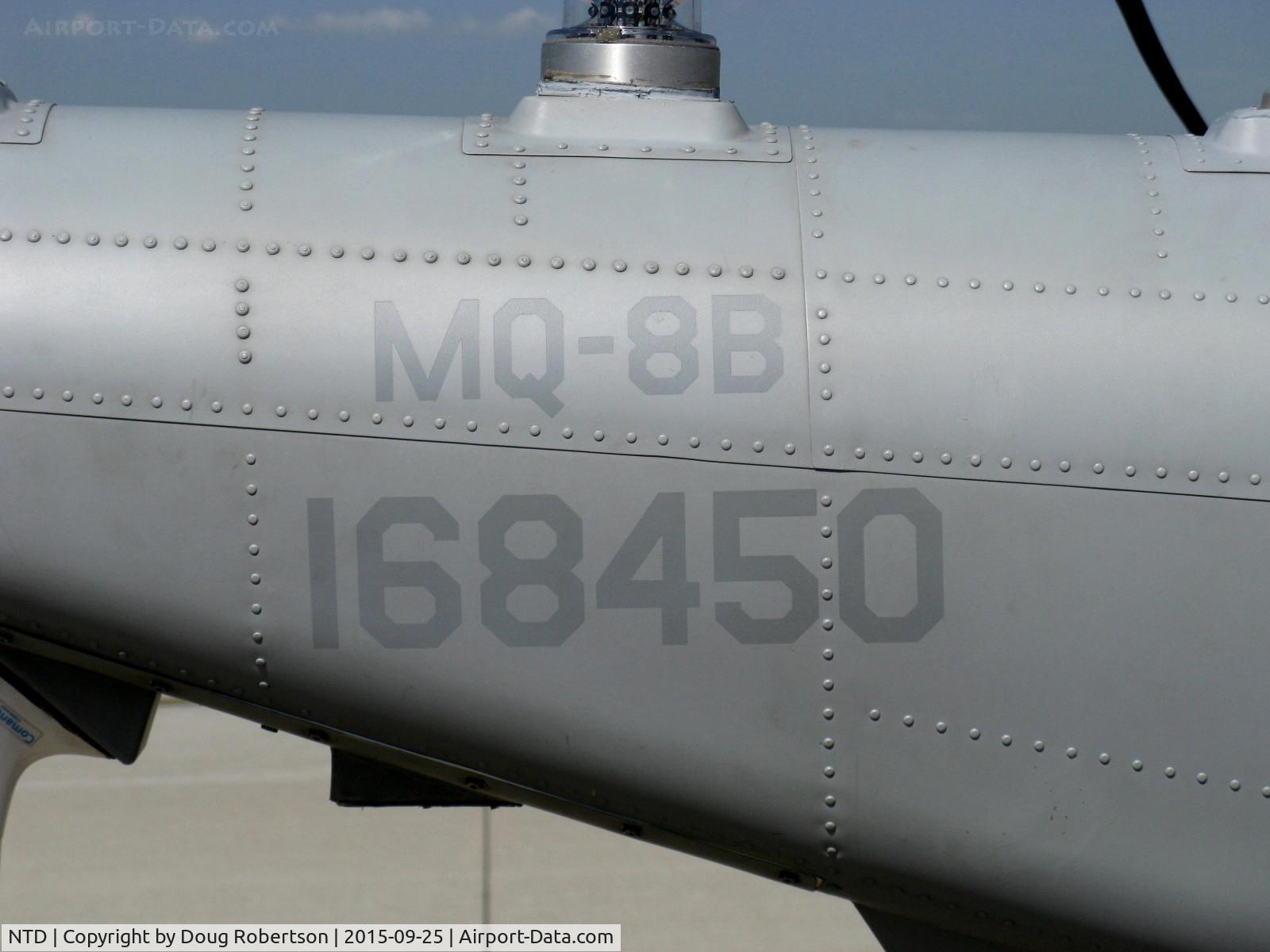 Point Mugu Nas (naval Base Ventura Co) Airport (NTD) - BUNO 168450 Northrop Grumman MQ-8B FIRE SCOUT UAS, Rolls Royce 250-C20W Turboshaft,  autonomous takeoff & landing, organic intelligence, surveillance, reconnaissance and targeting 
