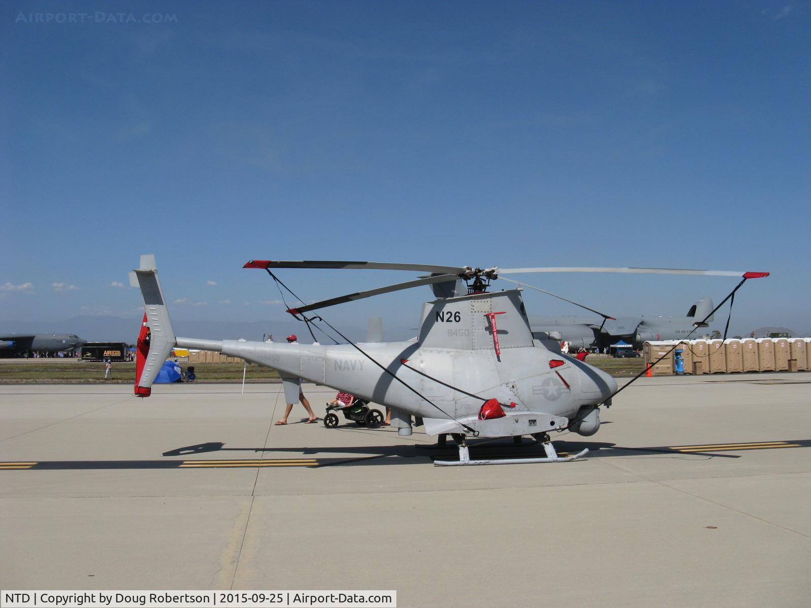 Point Mugu Nas (naval Base Ventura Co) Airport (NTD) - BUNO 168450 Northrop Grumman MQ-8B FIRE SCOUT UAS, Rolls Royce 250-C20W Turboshaft UAS, nearly 8 hours endurance, almost 5 hours time on station with std. payload at 110 miles from launch site. 