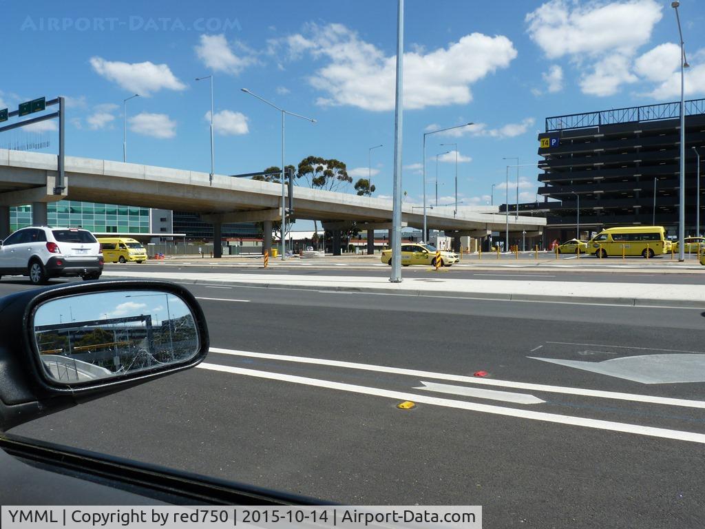 Melbourne International Airport, Tullamarine, Victoria Australia (YMML) - Elevated roadway associated with new multi-level car park, Terminal 4, Melbourne. Oct 14, 2015