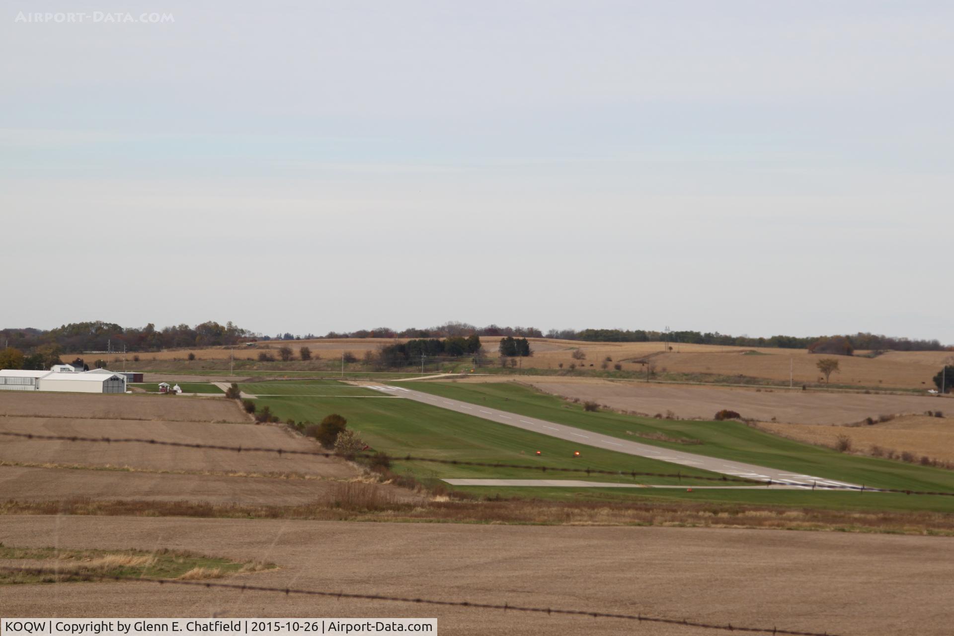 Maquoketa Municipal Airport (OQW) - South of the airport, looking north at Runway 33.