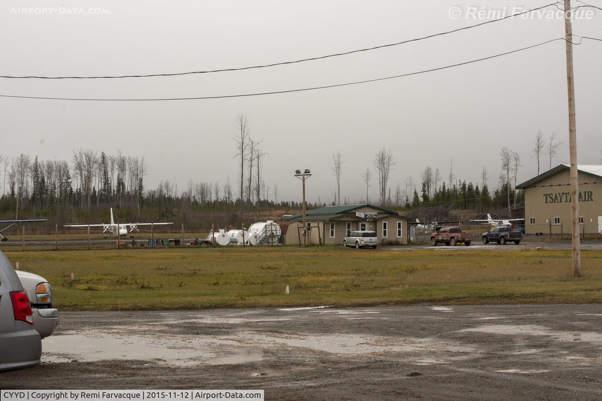 Smithers Airport, Smithers, British Columbia Canada (CYYD) - Tsayta Air hanger and area.