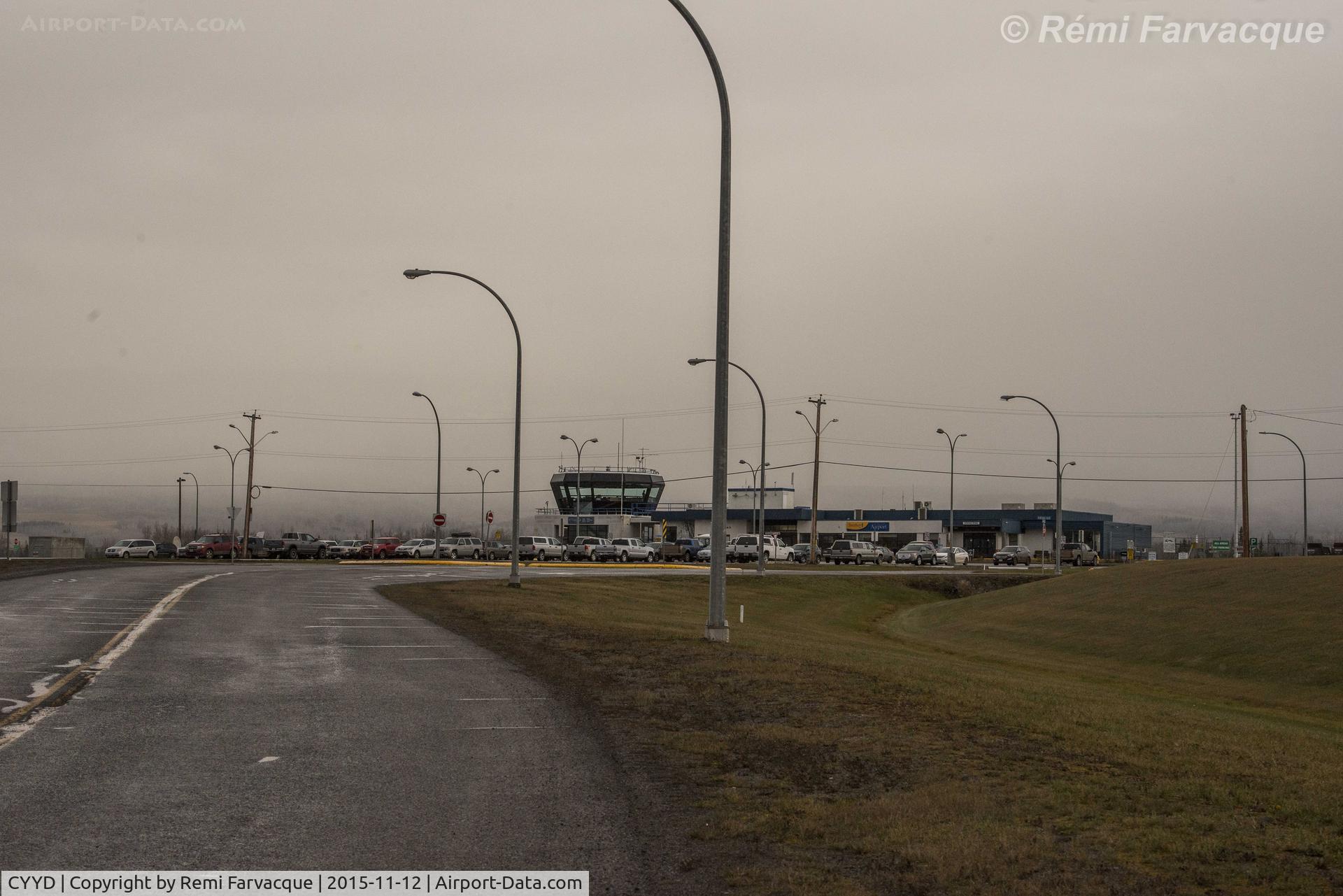Smithers Airport, Smithers, British Columbia Canada (CYYD) - Main terminal from road into airport