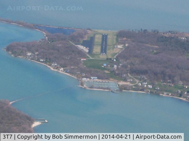 Middle Bass Island Airport (3T7) - Looking east from 2000 ft.