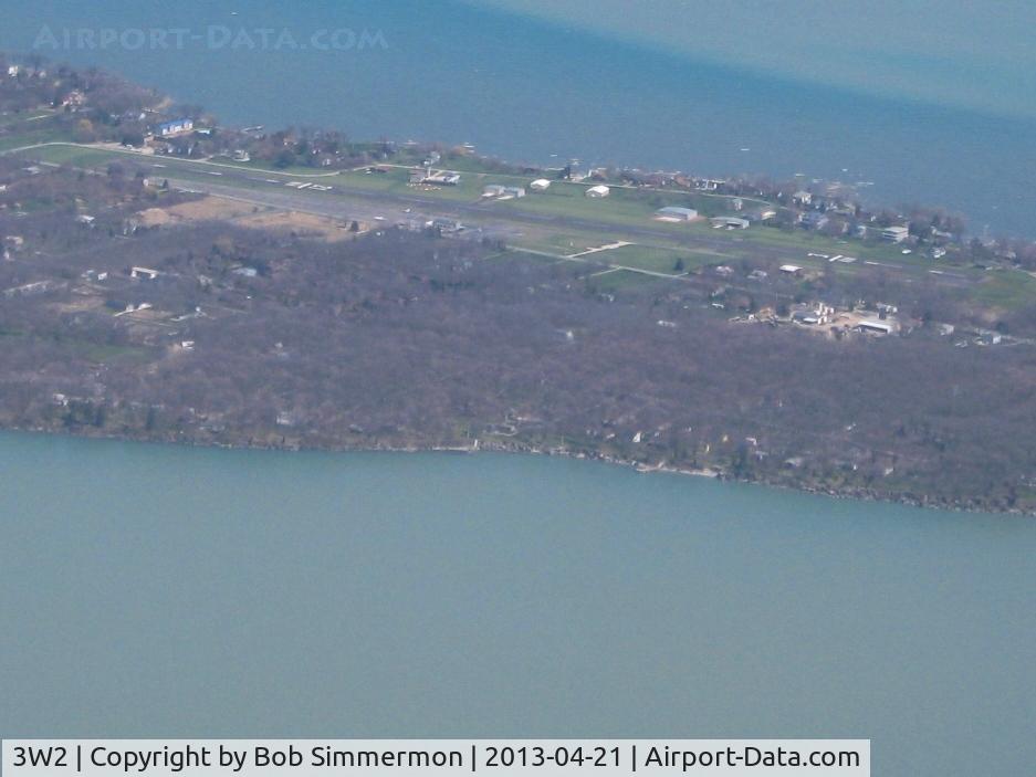 Put In Bay Airport (3W2) - Looking east at 1500 ft.