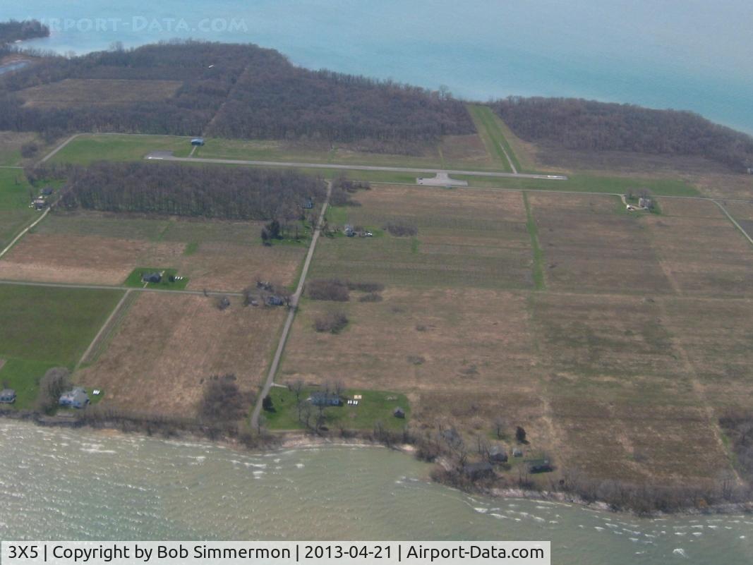North Bass Island Airport (3X5) - Looking west from 2000 ft.