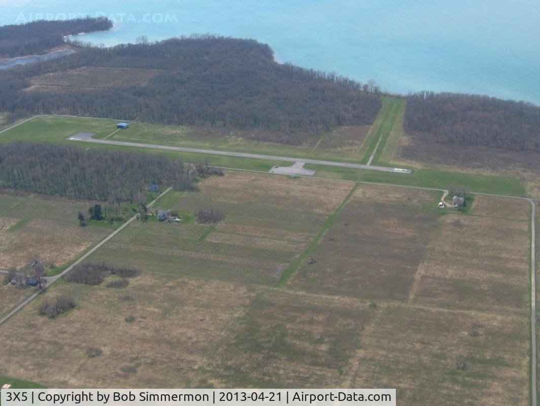 North Bass Island Airport (3X5) - Looking west from 2000 ft.