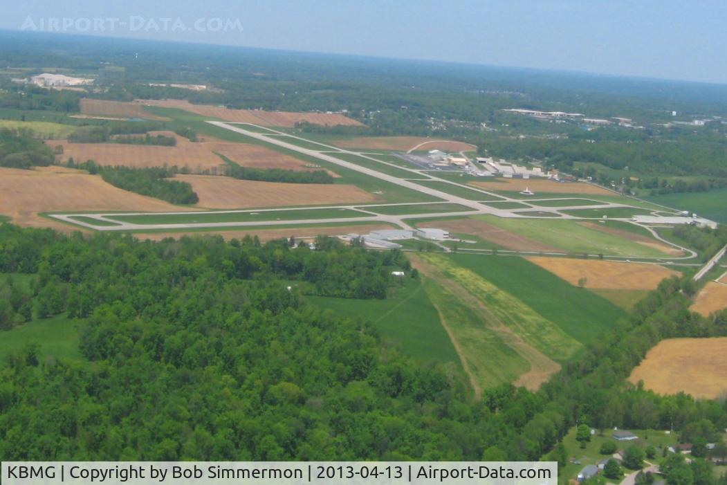 Monroe County Airport (BMG) - Climbing out, looking NE