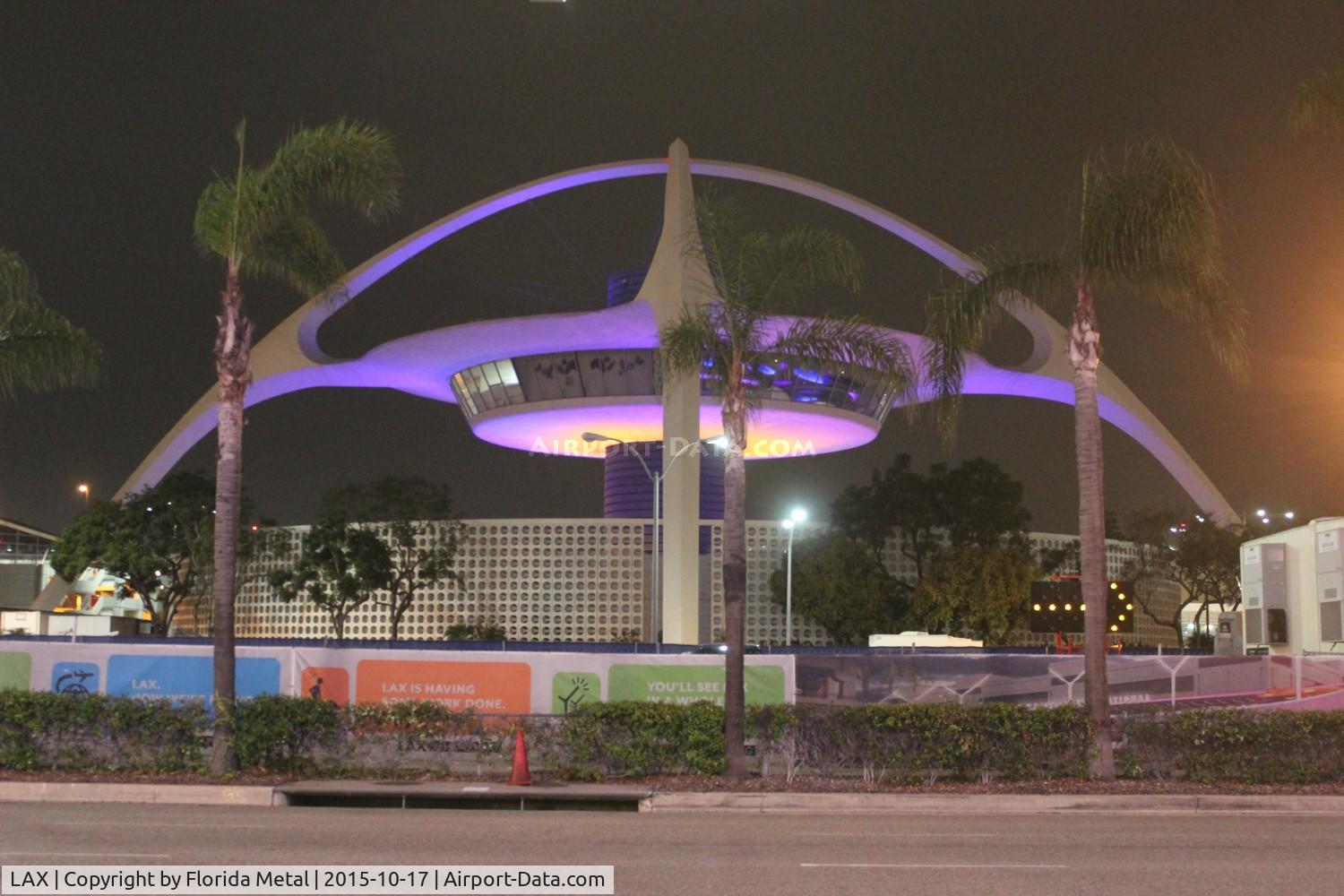 Los Angeles International Airport (LAX) - Theme building at night