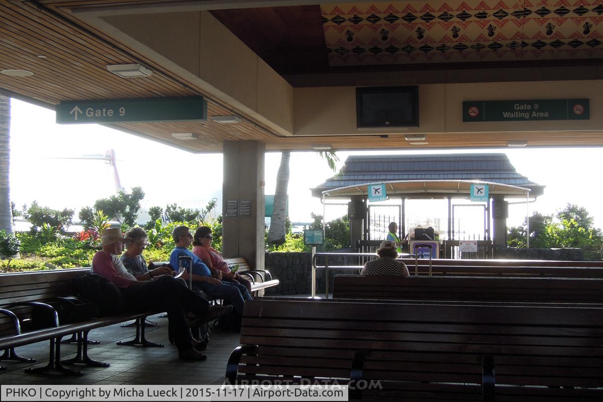 Kona International Airport, Kailua-Kona, Hawaii United States (PHKO) - Open air gates at Kailua-Kona