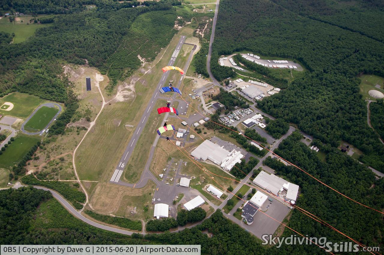 Turners Falls Airport (0B5) - Skydivers over Turners Falls, MA.