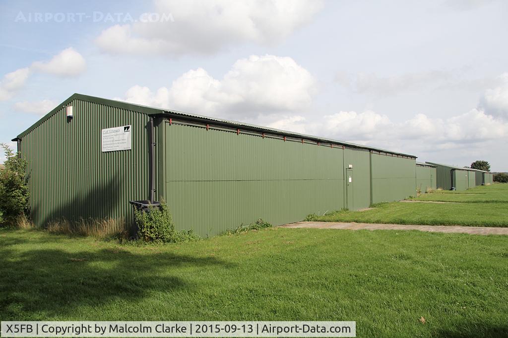 X5FB Airport - Self build 'T' hangars at Fishburn Airfield, UK September 13th 2015.