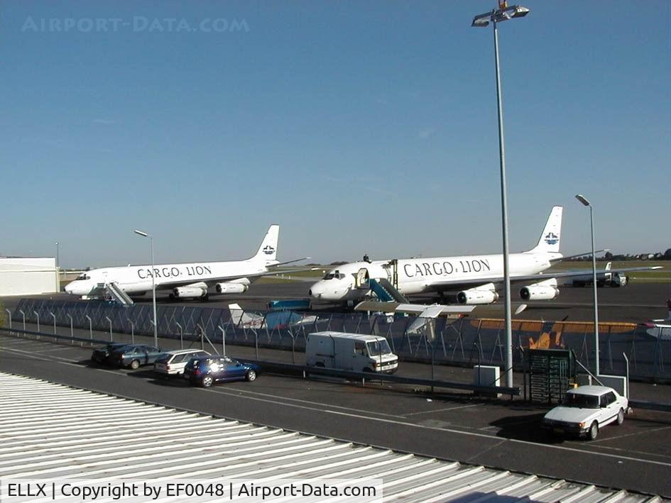 Luxembourg International Airport, Luxembourg Luxembourg (ELLX) - From the Cargo lion office window Operations Room about 1998