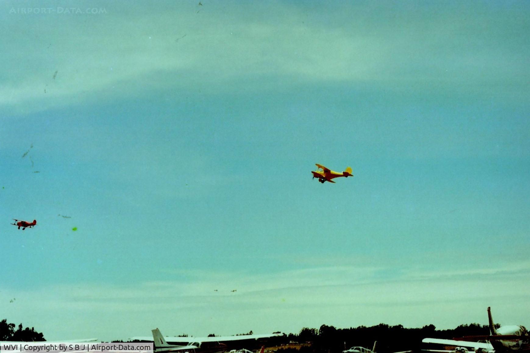 Watsonville Municipal Airport (WVI) - Beech Staggerwing flyby at the Watsonville,Ca airshow.