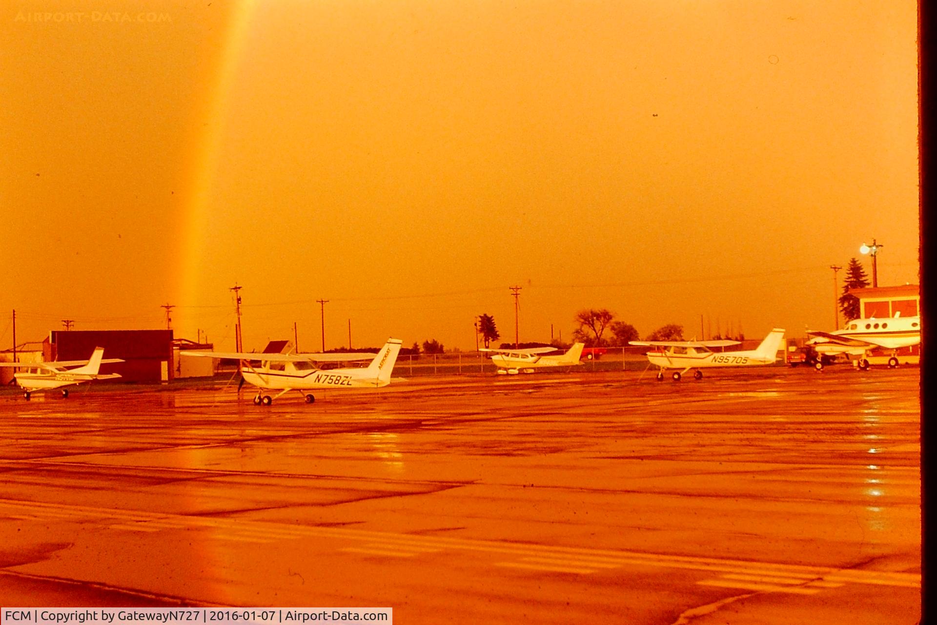 Flying Cloud Airport (FCM) - Summer 1986. Looking NE on the Classic Aviation ramp after FROPA.