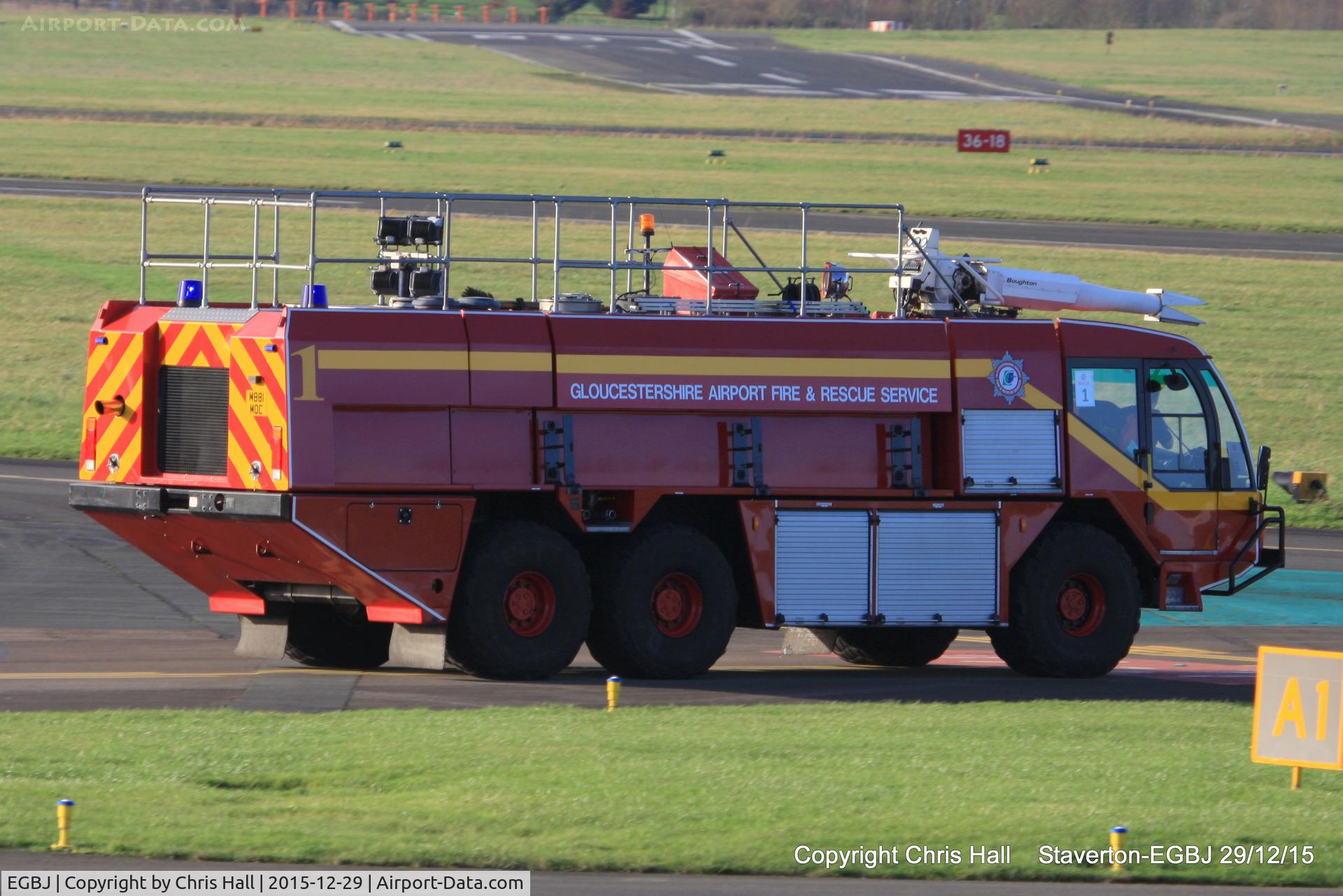 Gloucestershire Airport, Staverton, England United Kingdom (EGBJ) - Staverton fire truck