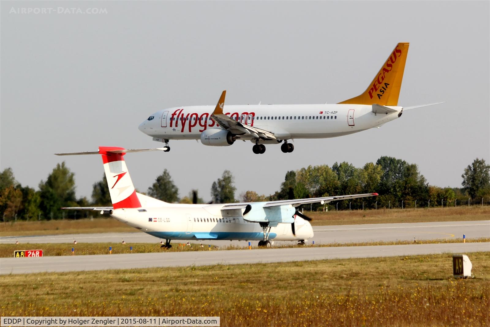 Leipzig/Halle Airport, Leipzig/Halle Germany (EDDP) - Coming and going at rwy 26R/twy A8 junction....