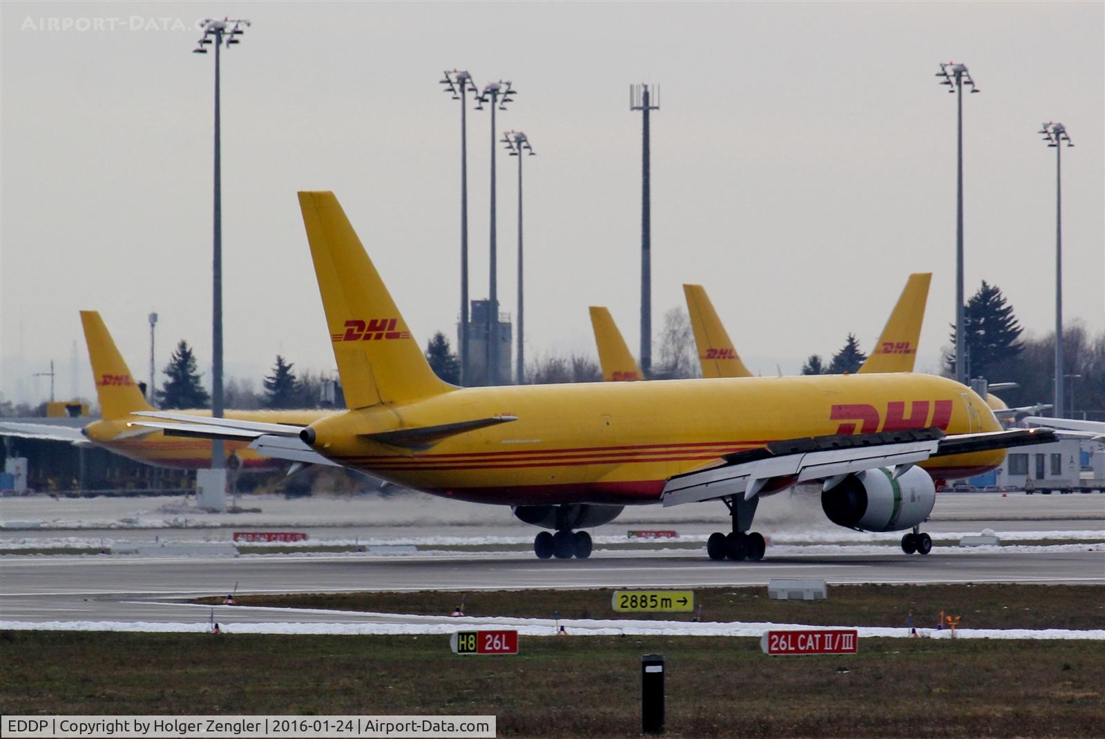 Leipzig/Halle Airport, Leipzig/Halle Germany (EDDP) - Bringing afternoon parcels for DHL hub Leipzig....