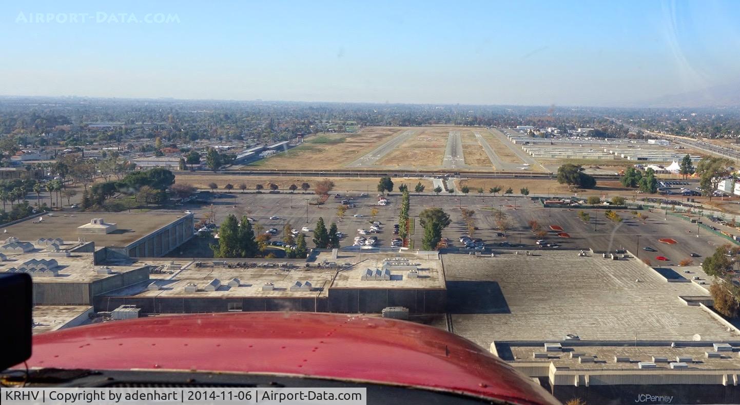 Reid-hillview Of Santa Clara County Airport (RHV) - C172M N64023 on final approach for RWY 31R @ KRHV