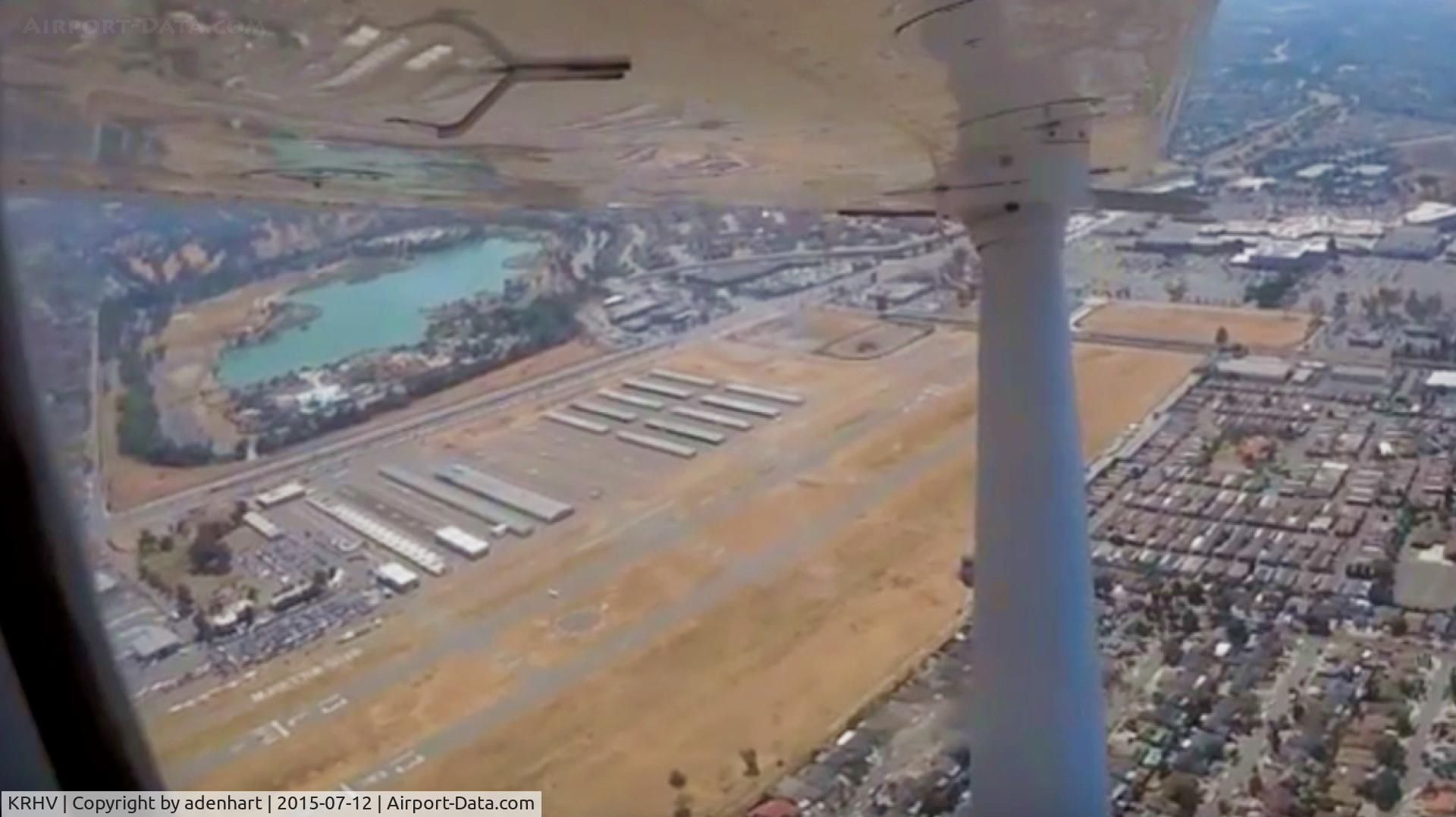Reid-hillview Of Santa Clara County Airport (RHV) - Mid-field at 2500 FT over KRHV for left down wind RWY 31L approach. EAA Young Eagles event - Summer 2015. Aircraft: C172M, N64023