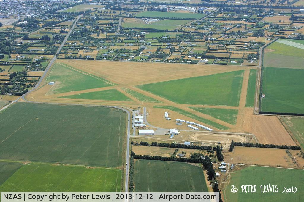 Ashburton Aerodrome Airport, Ashburton New Zealand (NZAS) - Overflying NZAS