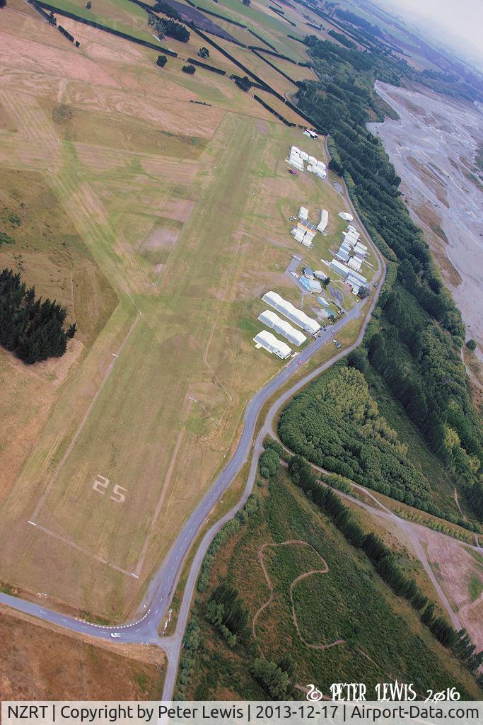 Rangiora Aerodrome Airport, Rangiora New Zealand (NZRT) - looking up RW25