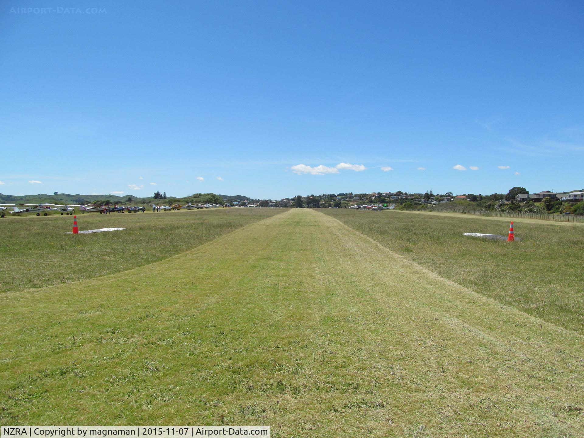 Raglan Aerodrome Airport, Raglan New Zealand (NZRA) - at runway threshold