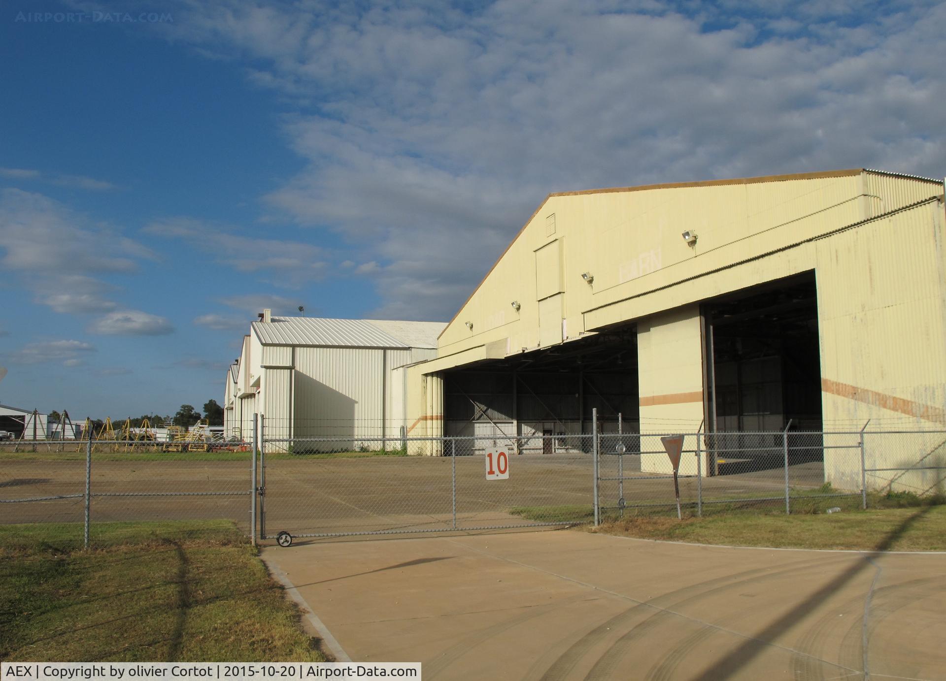 Alexandria International Airport (AEX) - hangars