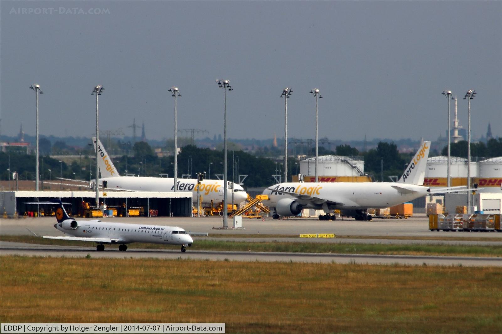 Leipzig/Halle Airport, Leipzig/Halle Germany (EDDP) - View from visitor´s platform to apron 5.....