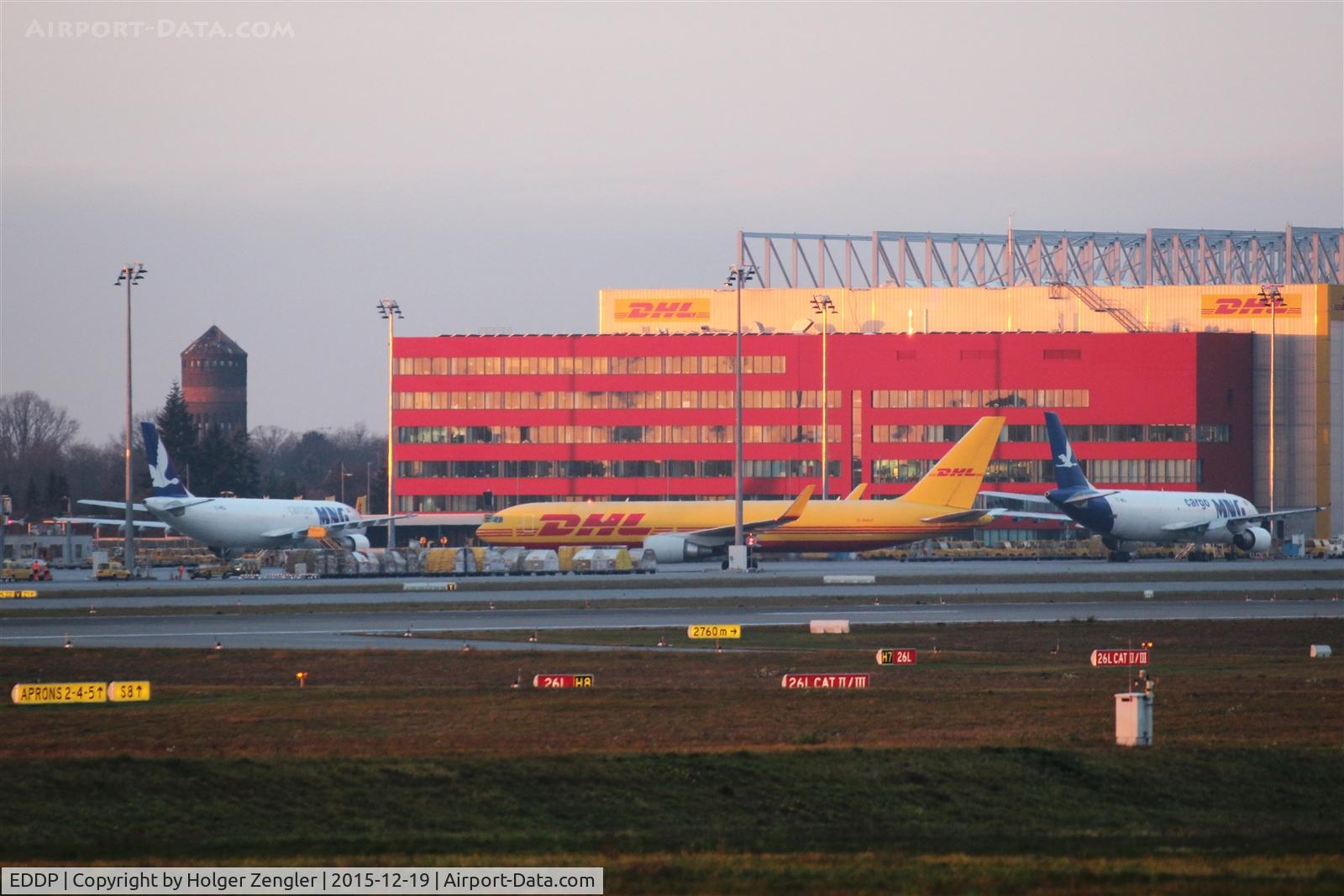 Leipzig/Halle Airport, Leipzig/Halle Germany (EDDP) - View to apron 4.....