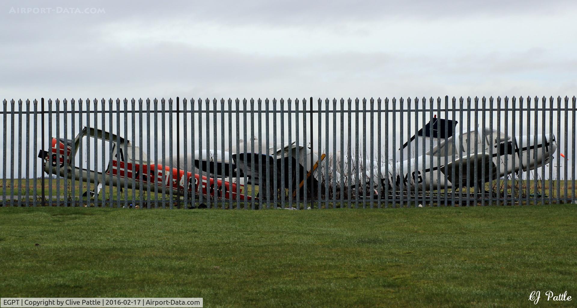 Perth Airport (Scotland), Perth, Scotland United Kingdom (EGPT) - view of the aircraft dump area at Perth EGPT